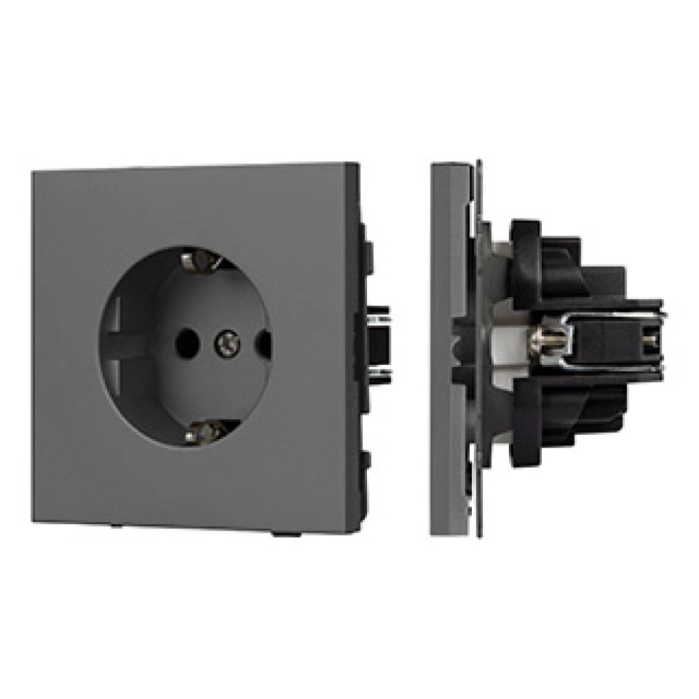 Механизм электрической розетки SCT-NOBE-MEU1-SFPL-GR (230V, 16A) (Arlight, Серый базальт) 054279 - Viokon.com