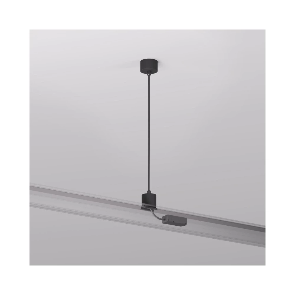 TR2124-BK Подвод питания для подвесного монтажа трека SMART BASE АС 220-240V IP20 5м черный алюминий - Viokon.com