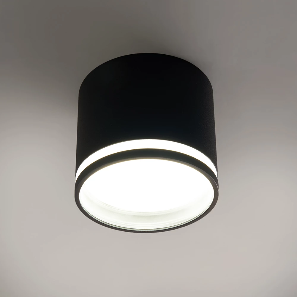 Светильник потолочный Feron HL362 LUNA 12W, 230V, GX53, черный (41997) - Viokon.com