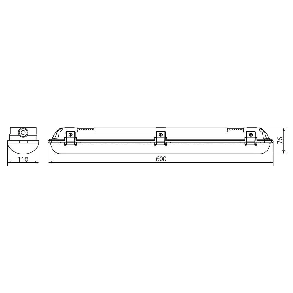 Светодиодный светильник 96LEDs 6400K 20W в пластиковом корпусе IP65, AL5050 (28000) - Viokon.com