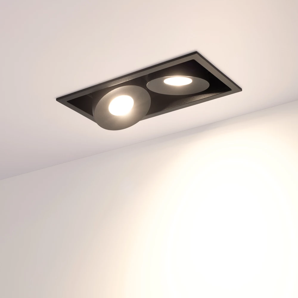 Светильник CL-SIMPLE-S148x80-2x9W Warm3000 (BK, 45 deg) (Arlight, IP20 Металл, 3 года) 028151 - Viokon.com