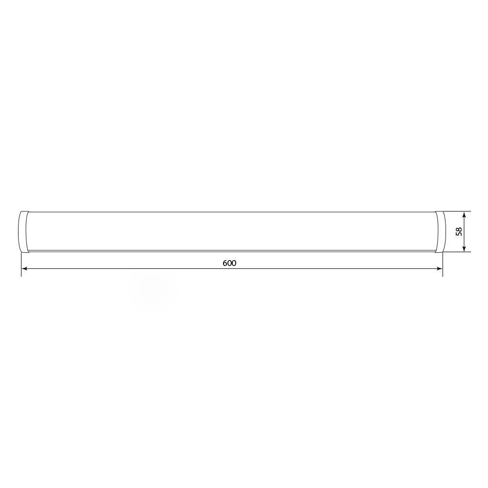 Светодиодный светильник 60LEDs 4000K 12W в пластиковом корпусе IP44, AL5049 (28591) - Viokon.com