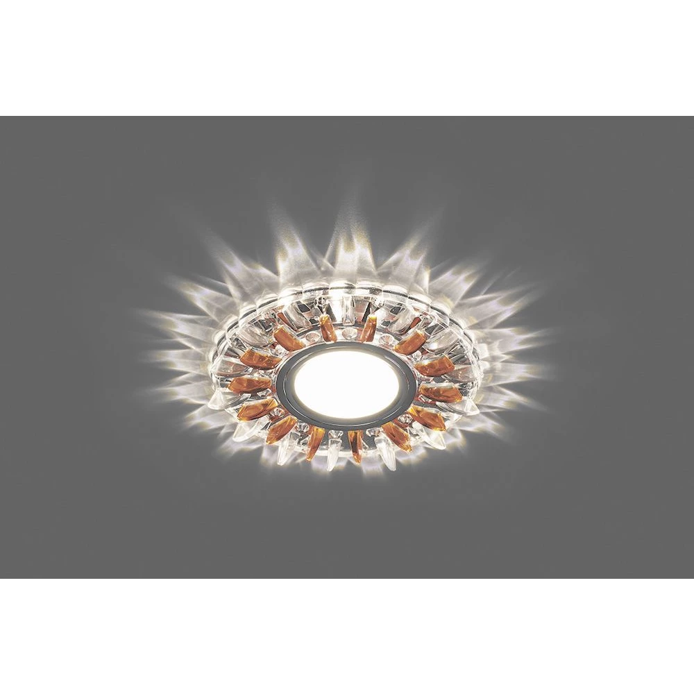Светильник встраиваемый с белой LED подсветкой Feron CD911 потолочный MR16 G5.3 прозрачный-коричневый (28981) - Viokon.com
