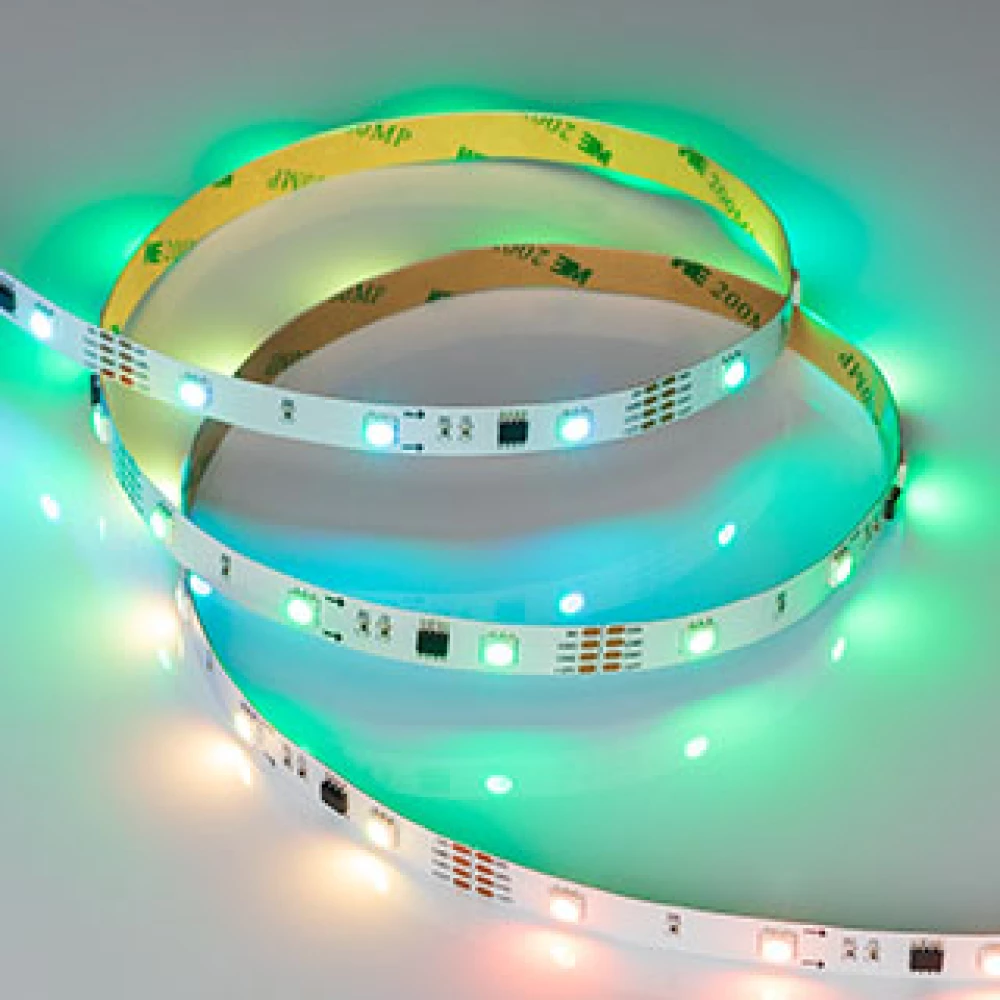 Лента SPI-5000-AM 12V RGB (5060, 150 LED x3, 1804) (Arlight, Открытый, IP20) 021227 - Viokon.com