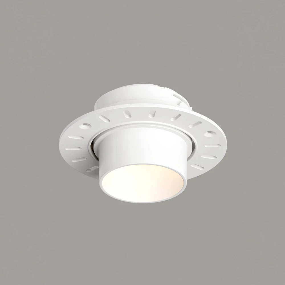 DK3056-WH Встраиваемый светильник под шпатлевку IP20 до 15 Вт LED GU53 белый пластик - Viokon.com