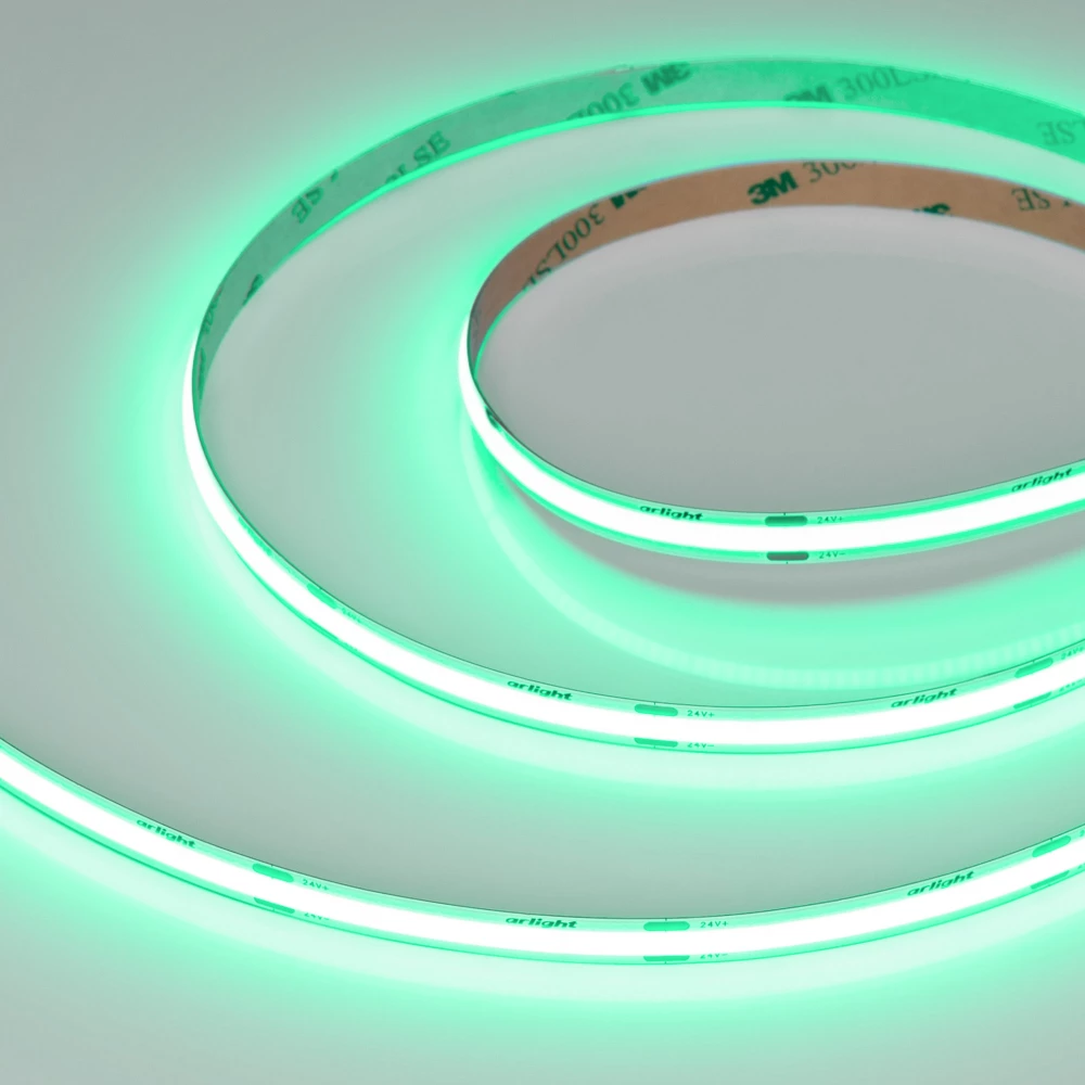 Лента COB-X480-8mm 24V Green (8 W/m, IP20, 5m) (Arlight, -) 047736 - Viokon.com