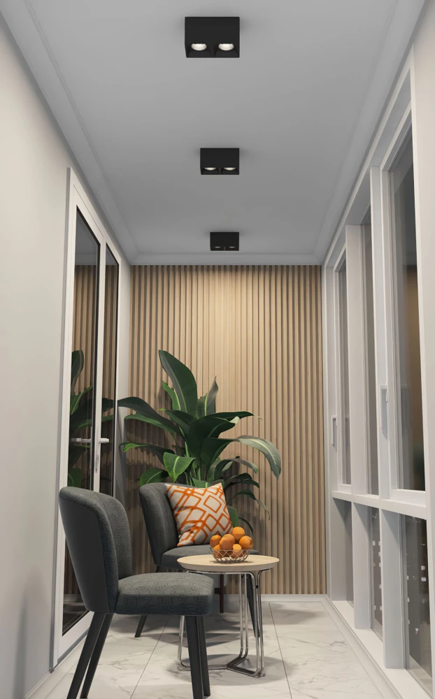 DK3085-BKCH Светильник накладной IP 20 10 Вт GU53 LED черныйхром пластик - Viokon.com
