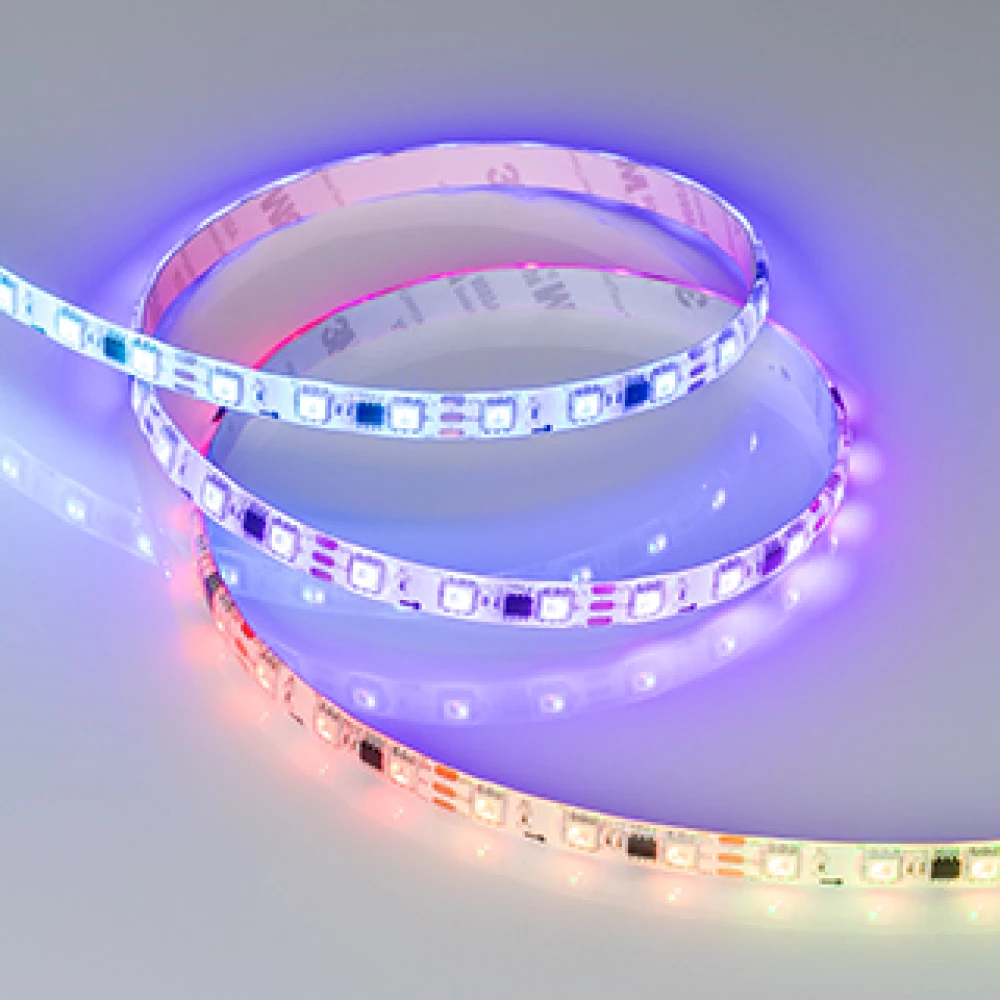 Лента герметичная SPI-SE-B60-10mm 12V RGB-PX3 (14.4 W/m, IP65, 5060, 5m) (Arlight, бегущий огонь) 026366(2) - Viokon.com