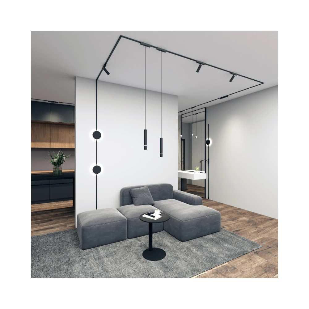 DK5371-BK Светильник для трека Air серия Spot 2700-6500 со светодиодом 50H160мм 48V DC 12W RA95 24 2700-6500K IP20 черный алюминий - Viokon.com