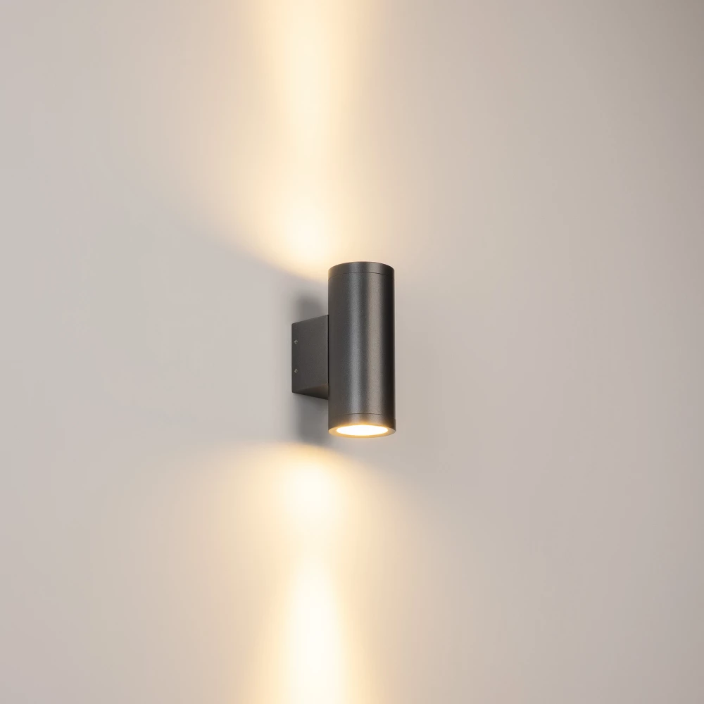 Светильник LGD-RAY-WALL-TWIN-R65-2x9W Warm3000 (GR, 23 deg, 230V) (Arlight, IP65 Металл, 3 года) 038154(1) - Viokon.com