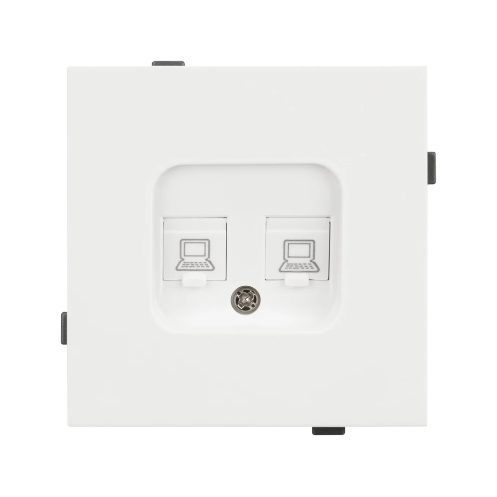 Механизм компьютерной розетки двойной SCT-TENDO-MPC2-SFPL-WH (RJ-45, CAT6) (Arlight, Матовый белый) 054598 - Viokon.com