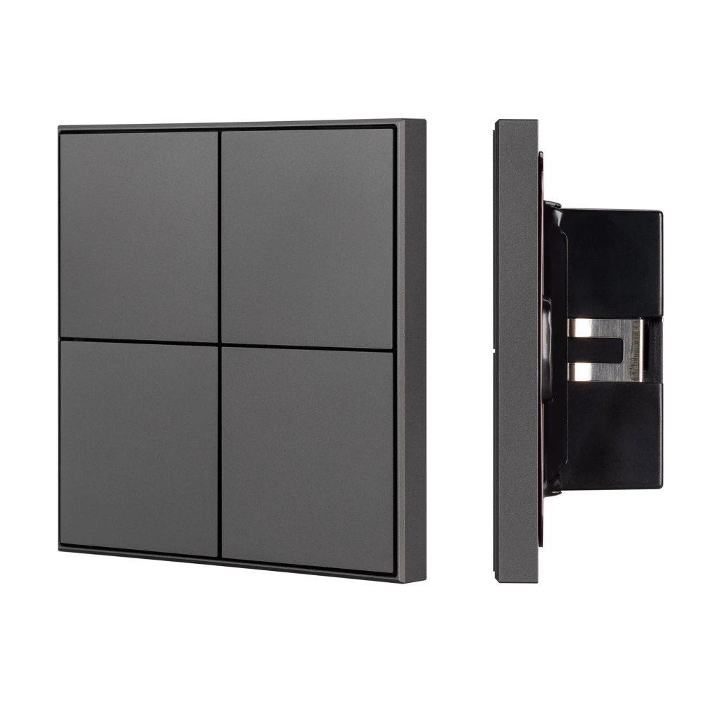 INTELLIGENT ARLIGHT Кнопочная панель KNX-304-23-IN Black (BUS, Frame) (IARL, IP20 Металл, 2 года) 039667 - Viokon.com
