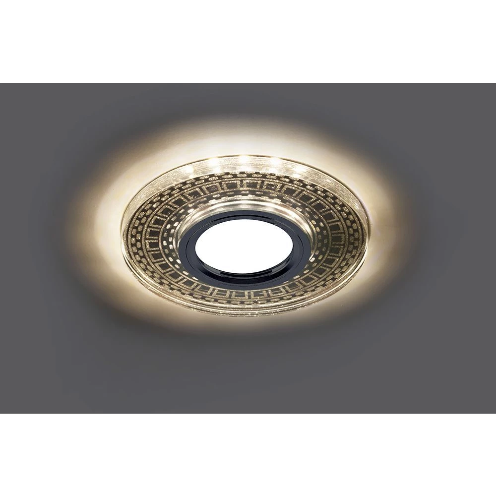 Светильник встраиваемый с LED подсветкой Feron CD981 потолочный MR16 G5.3, прозрачный, серебро (32437) - Viokon.com