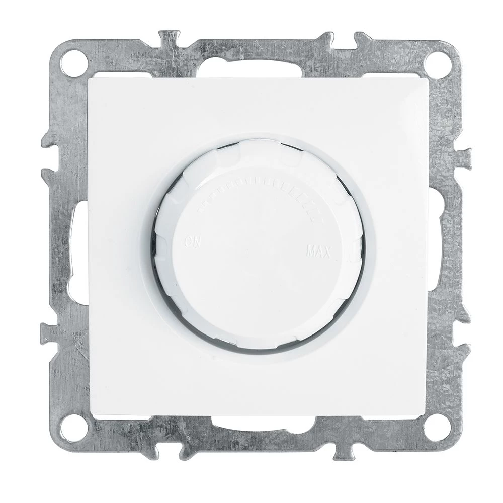 Выключатель диммирующий (механизм), STEKKER, PSW10-9106-01, 250В, 650W, серия Эрна, белый (39313) - Viokon.com