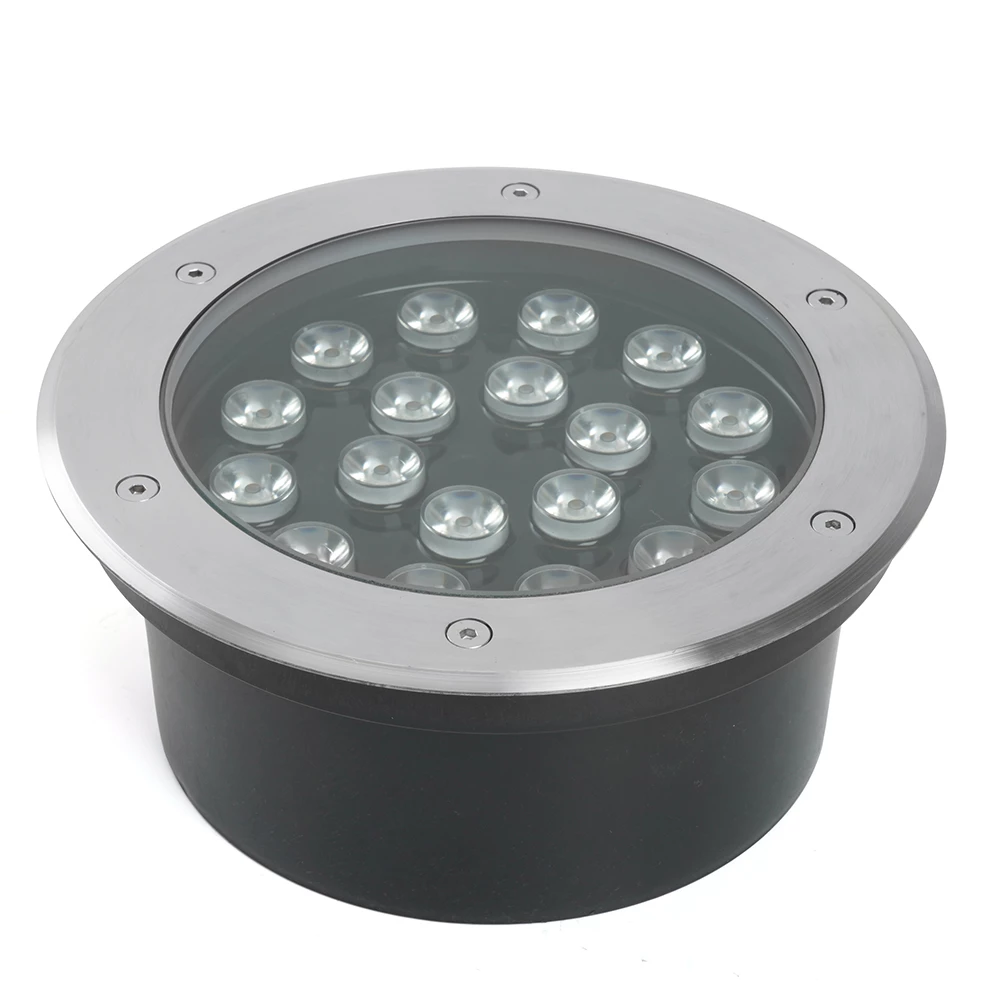 Светодиодный светильник тротуарный (грунтовый) Feron SP2804, 20W, AC/DC12V, низковольтный, 3000K, металлик, IP67 (48348) - Viokon.com