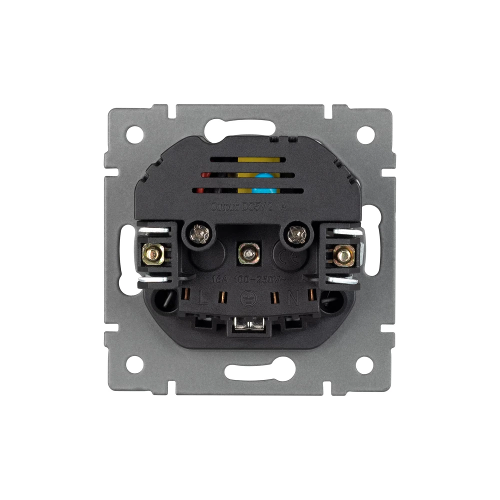 Механизм розетки с USB зарядкой SCT-MUAA-PL-GR-V (250V, 16A) (Arlight, -) 049820 - Viokon.com