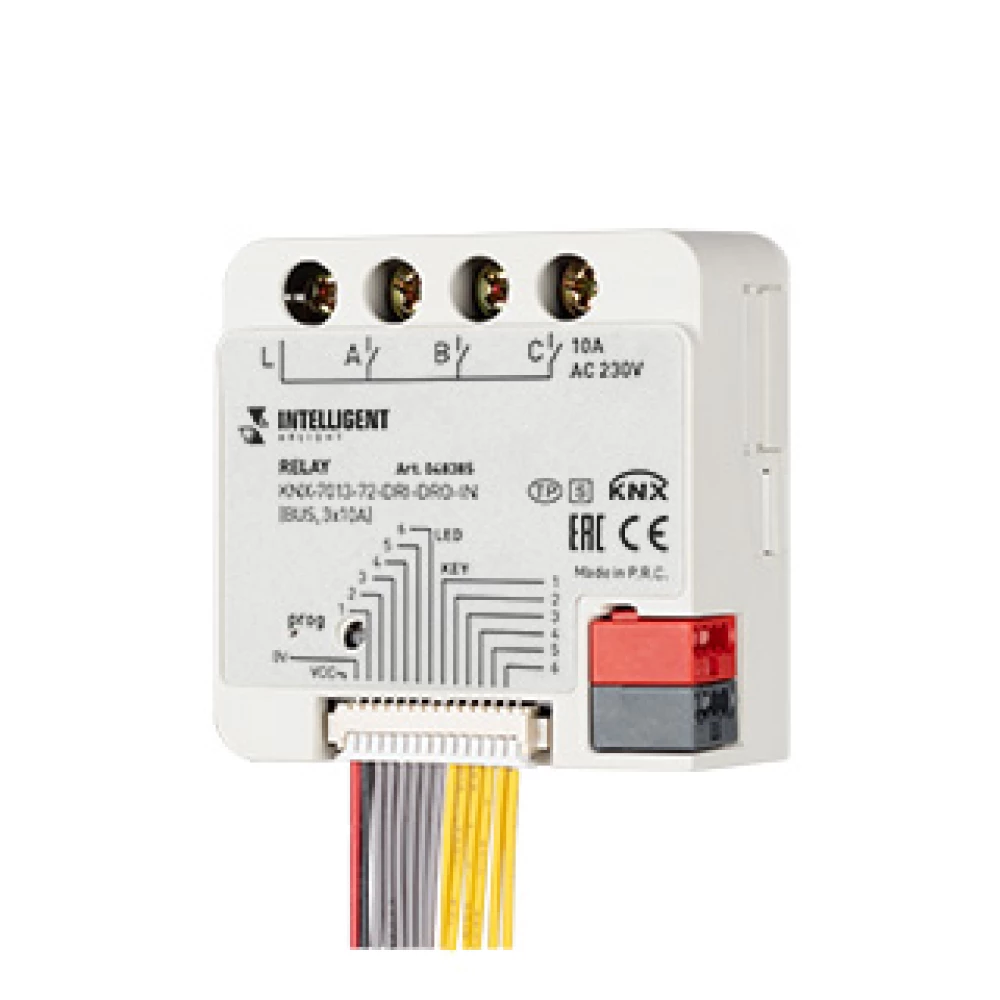 INTELLIGENT ARLIGHT Релейный модуль KNX-7013-72-DRI-DRO-IN (BUS, 3x10A) (IARL, IP20 Пластик, 2 года) 048385 - Viokon.com