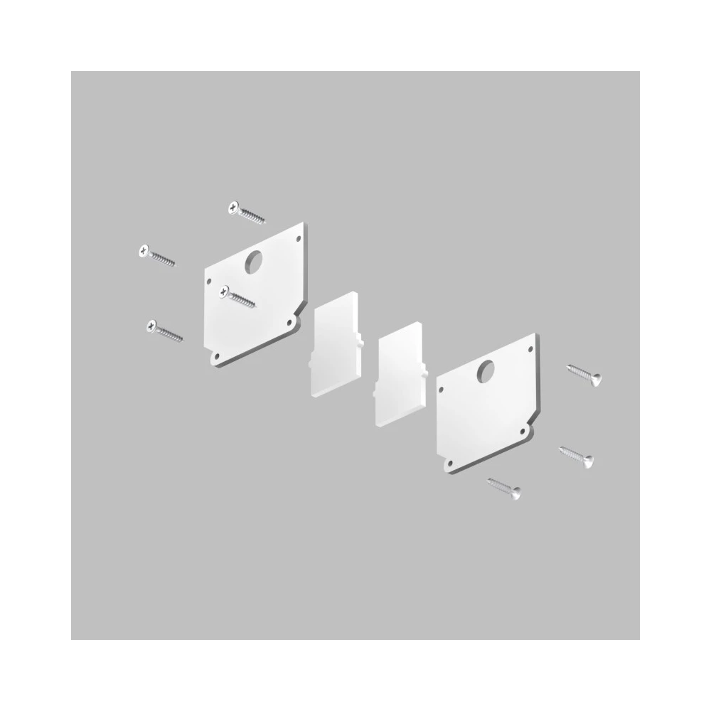 TR2025-WH Комплект торцевых заглушек для трека SMART ONE - Viokon.com