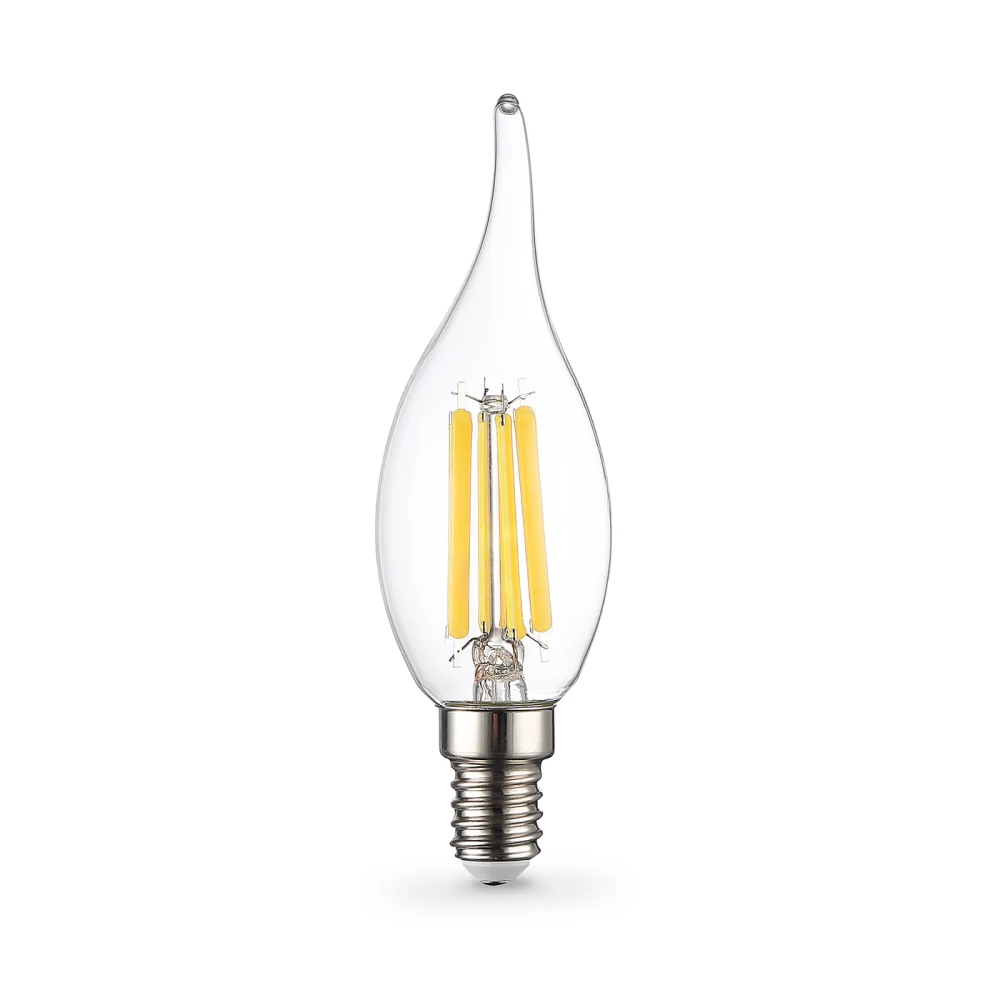 Лампа светодиодная Свеча на ветру CF35 15W 2700K 351523 Filament LED CF35 15W E14 2700K 220-240V - Viokon.com