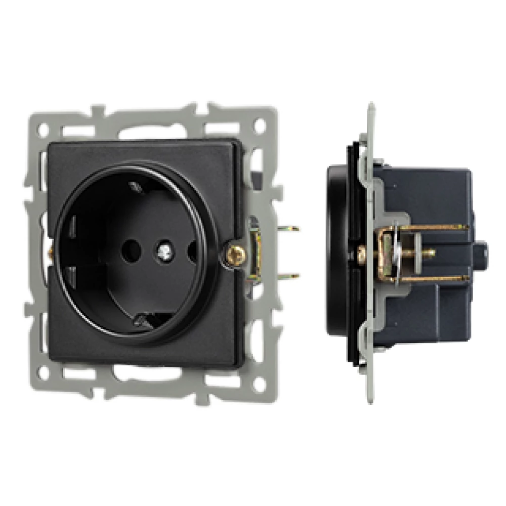 Механизм электрической розетки SCT-GP-MEU-PL-BK (250V, 16A) (Arlight, -) 043740 - Viokon.com