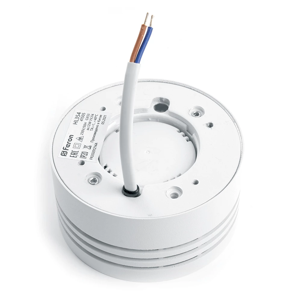 Светильник потолочный Feron HL354 12W, 230V, GX53, белый (41505) - Viokon.com