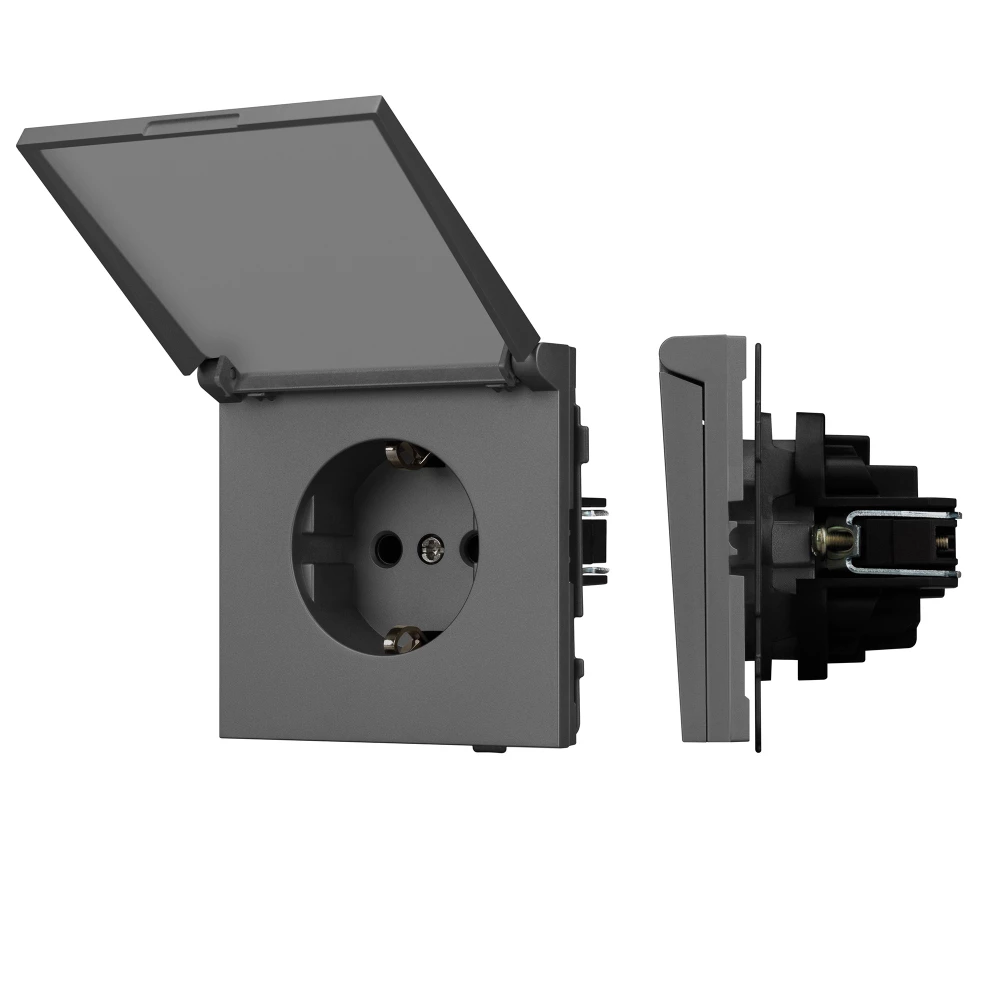 Механизм розетки влагозащищённый SCT-TENDO-MCP-SFPL-GR (230V, 16A) (Arlight, Матовый графитовый) 054601 - Viokon.com