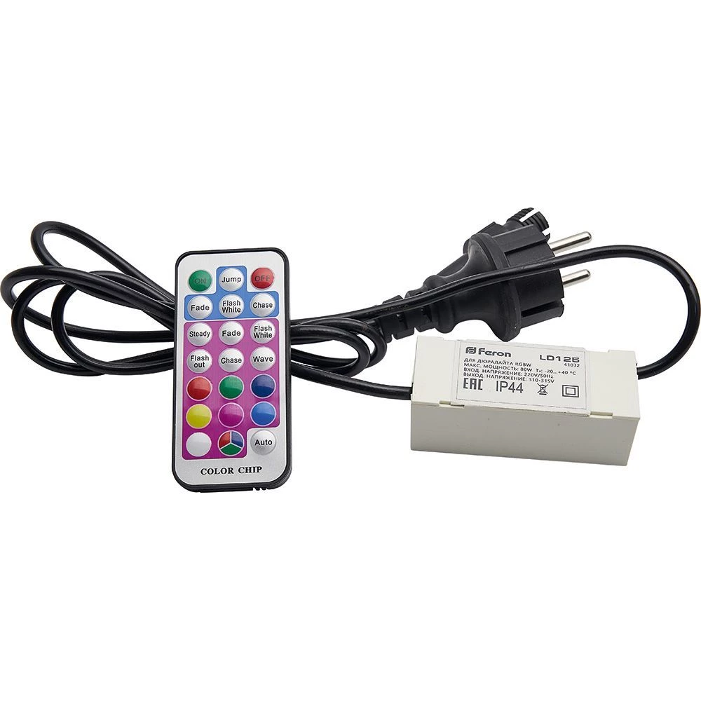 Контроллер 10-50м для кругл. дюралайта LED-R2W RGBW, шнур 1,5м, LD125 (41032) - Viokon.com