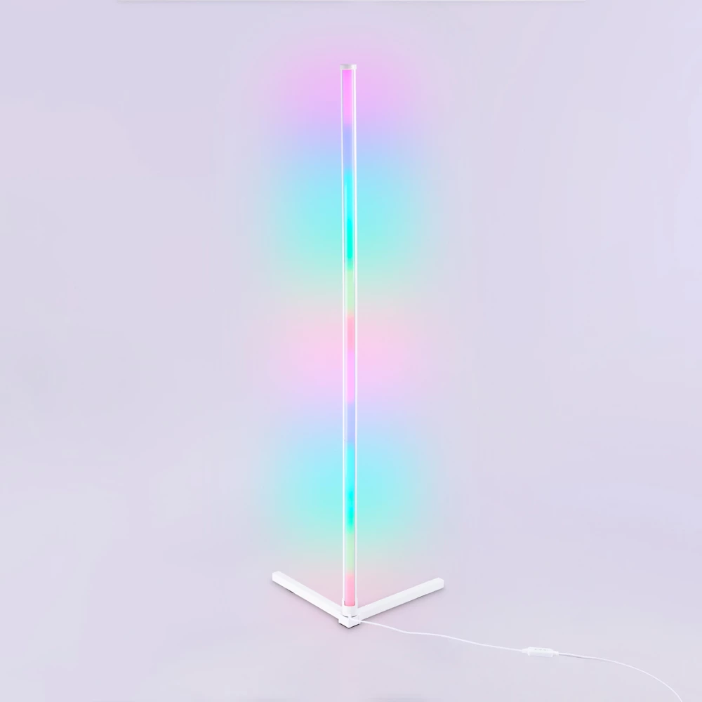 Светильник светодиодный напольный RGB с пультом FL8020 WH белый LED 15W RGB D32*1250 (ПДУ РАДИО 2.4G) - Viokon.com