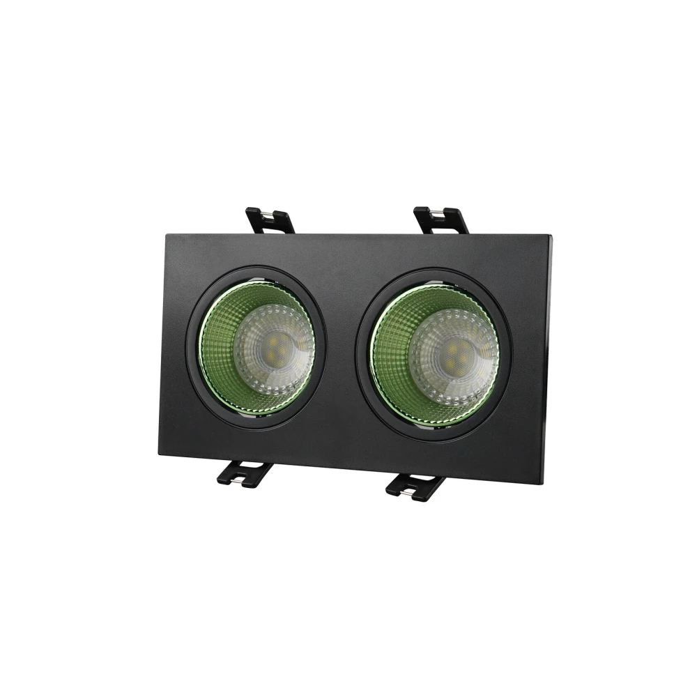 DK3072-BKGR Встраиваемый светильник IP 20 10 Вт GU53 LED черныйзеленый пластик - Viokon.com