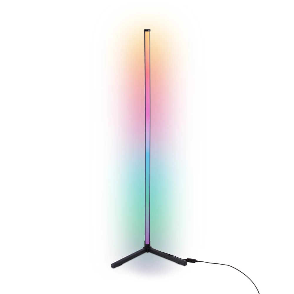 Светильник светодиодный напольный RGB с пультом FL8022 BK черный LED 15W RGB D32*1250 (ПДУ РАДИО 2.4G) - Viokon.com