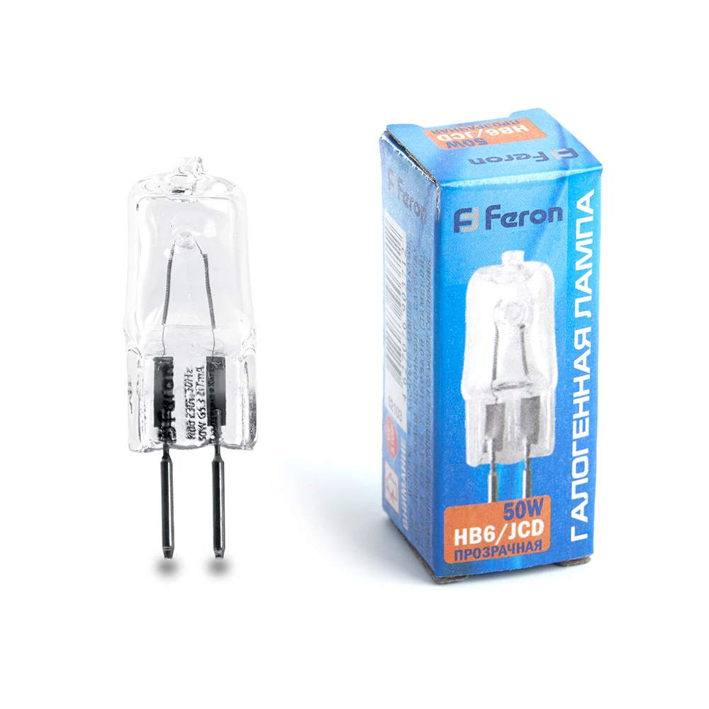 Лампа галогенная Feron HB6 JCD G5.3 50W (02103) - Viokon.com