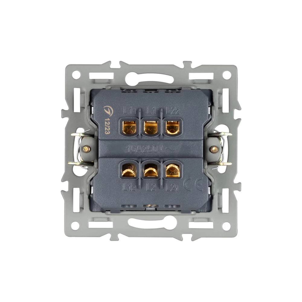 Механизм выключателя двухклавишный проходной SWT-MKP2-PL-WH (250V, 16A) (Arlight, -) 043727 - Viokon.com