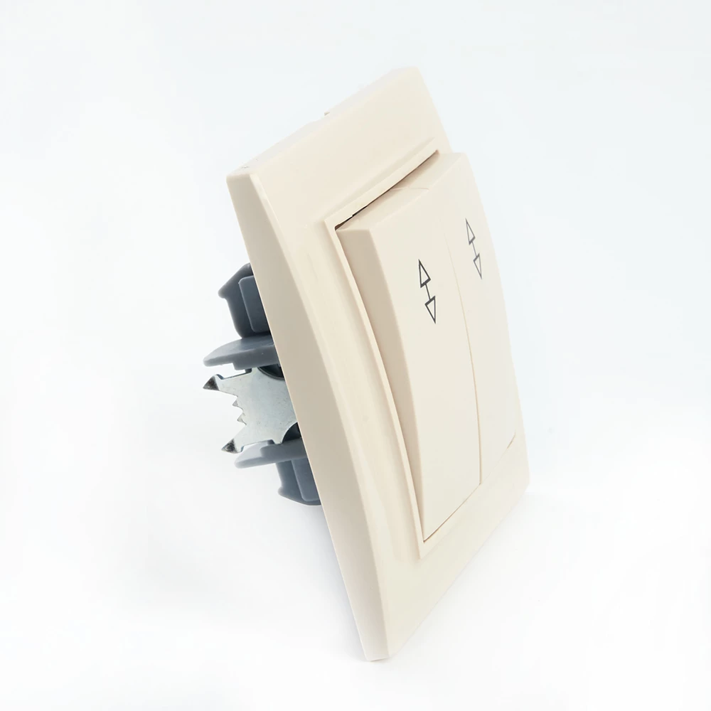 Переключатель 2-клавишный STEKKER  PSW10-9008-02, 250В, 10А, серия Эрна, слоновая кость (39920) - Viokon.com