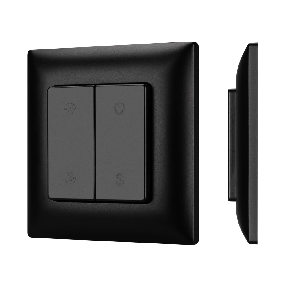 INTELLIGENT ARLIGHT Кнопочная панель SMART-RF-801-22-1G-DIM-SUF Black (3V, 2.4G) (IARL, IP20 Пластик, 5 лет) 059068 - Viokon.com