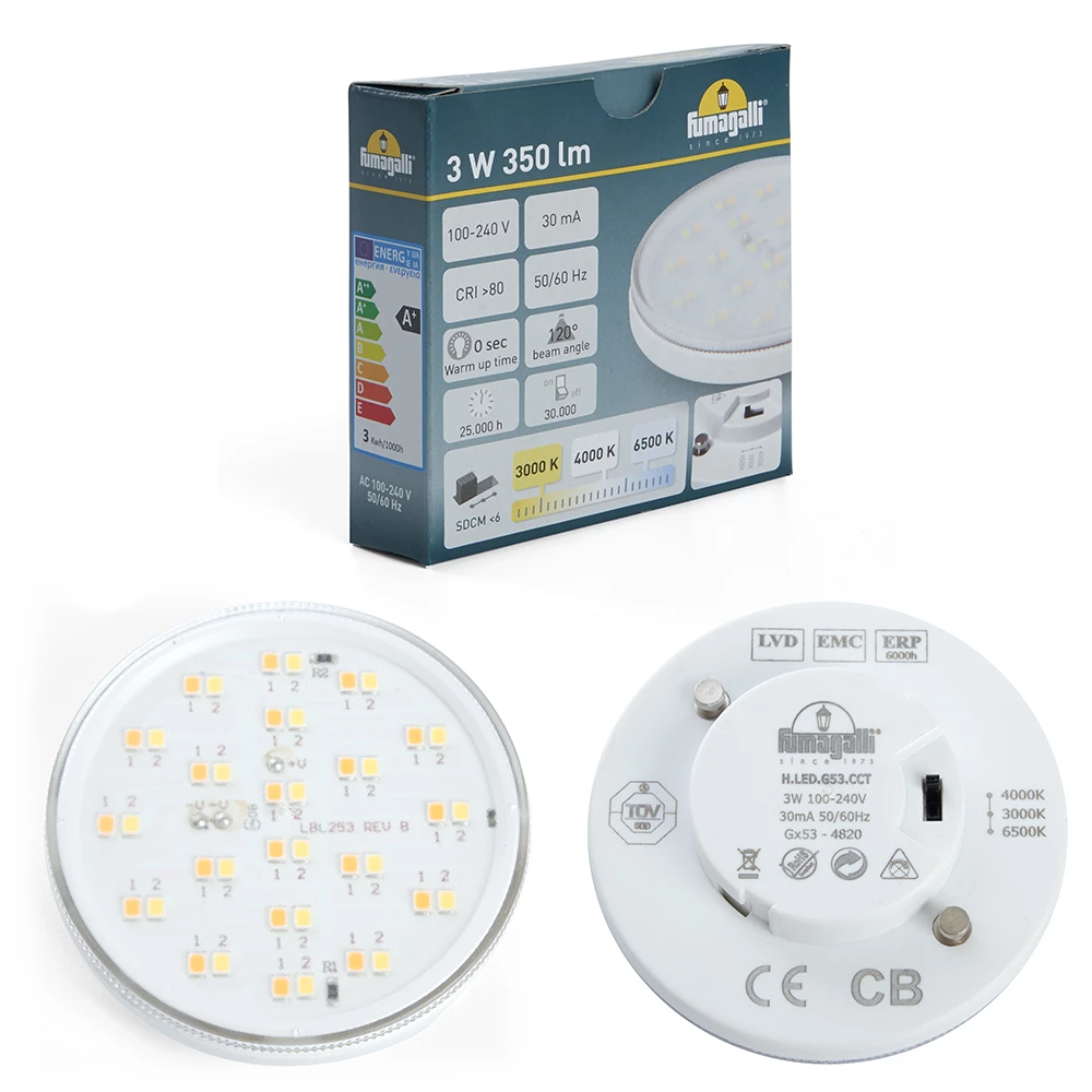 Светильник ландшафтный, Fumagalli DS1.564.000.LXG1K, 3W 230V GX53 серый (11636) - Viokon.com