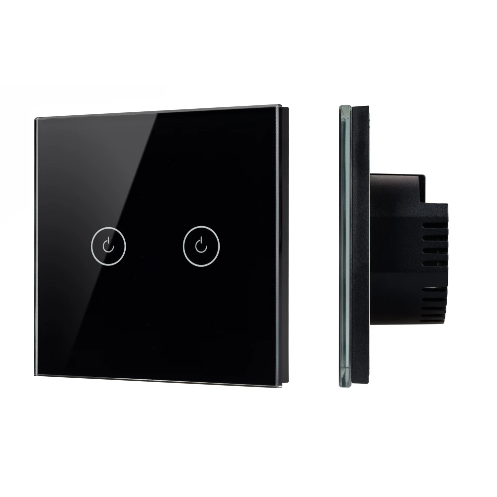 Выключатель сенсорный SWT-OMALI-S02-ZB-BK (250V, 10A, Zigbee) (Arlight, Стекло) 050040 - Viokon.com