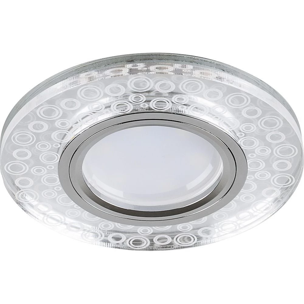 Светильник встраиваемый с LED подсветкой Feron CD961 потолочный MR16 G5.3 прозрачный, хром (32994) - Viokon.com