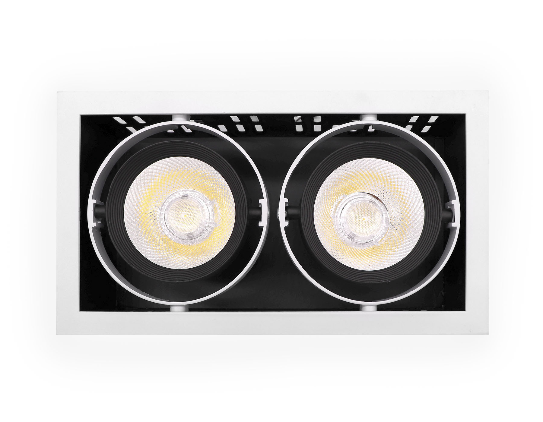 Карданный встраиваемый светодиодный светильник T812 BK/CH 2*12W 4200K - Viokon.com