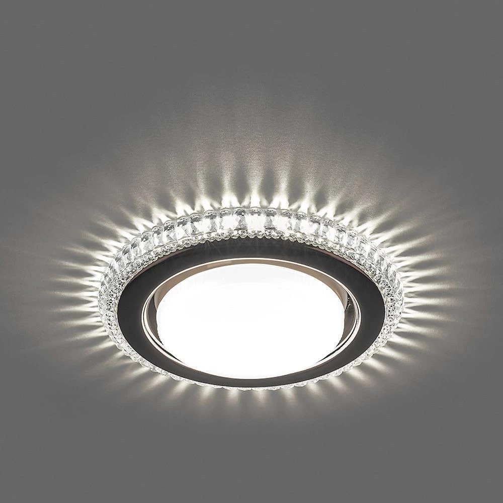 Светильник встраиваемый с белой LED подсветкой Feron CD4036 потолочный GX53 без лампы, прозрачный, хром (40503) - Viokon.com