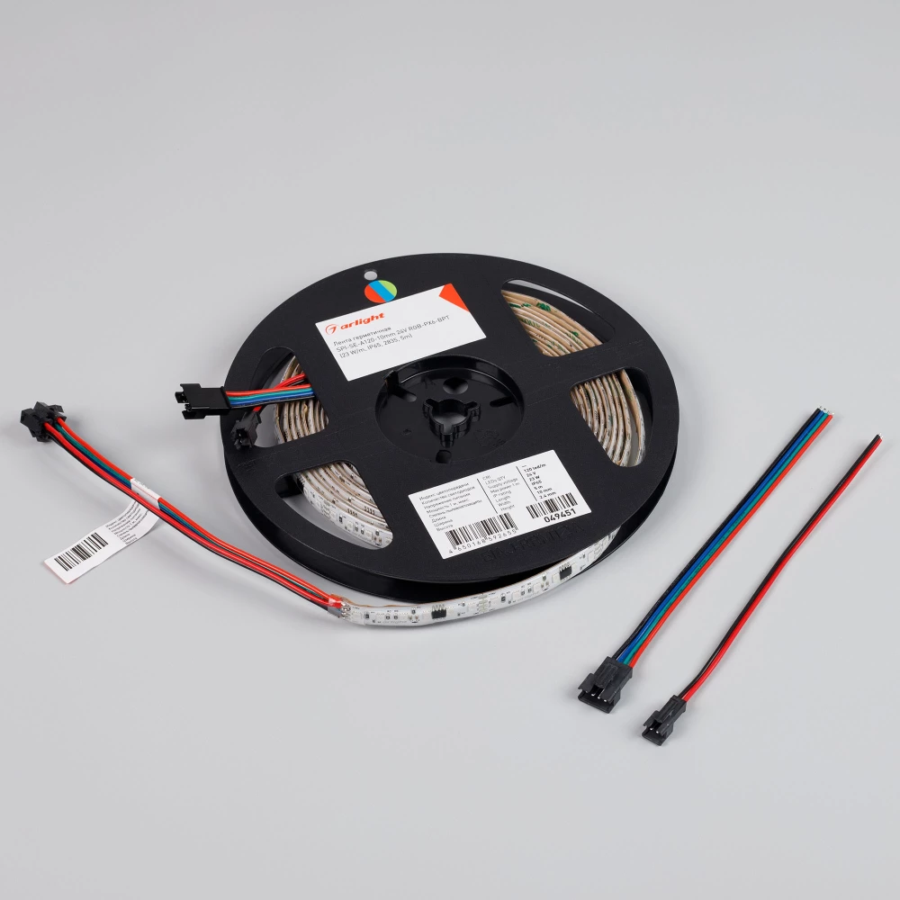 Лента герметичная SPI-SE-A120-10mm 24V RGB-PX6-BPT (23 W/m, IP65, 2835, 5m) (Arlight, бегущий огонь) 049451 - Viokon.com