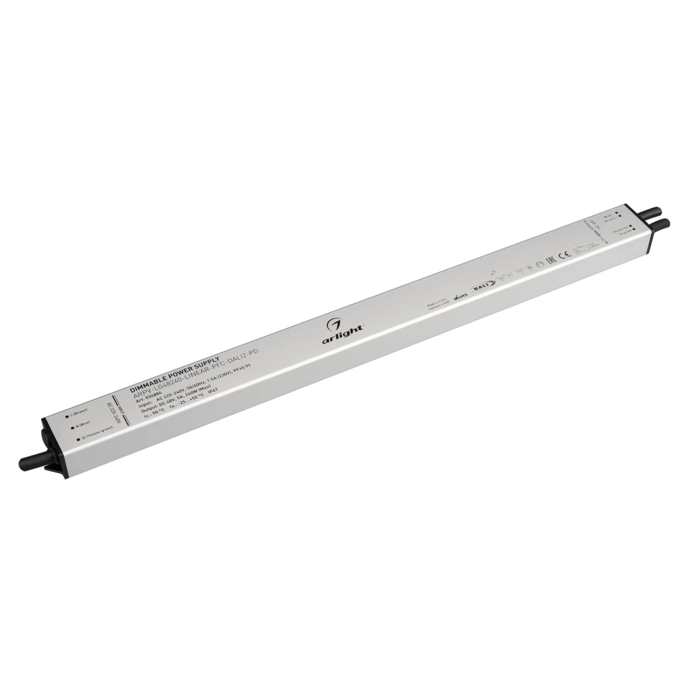 Блок питания ARPV-LG48240-LINEAR-PFC-DALI2-PD (48V, 5A, 240W) (Arlight, IP67 Металл, 5 лет) 034884 - Viokon.com