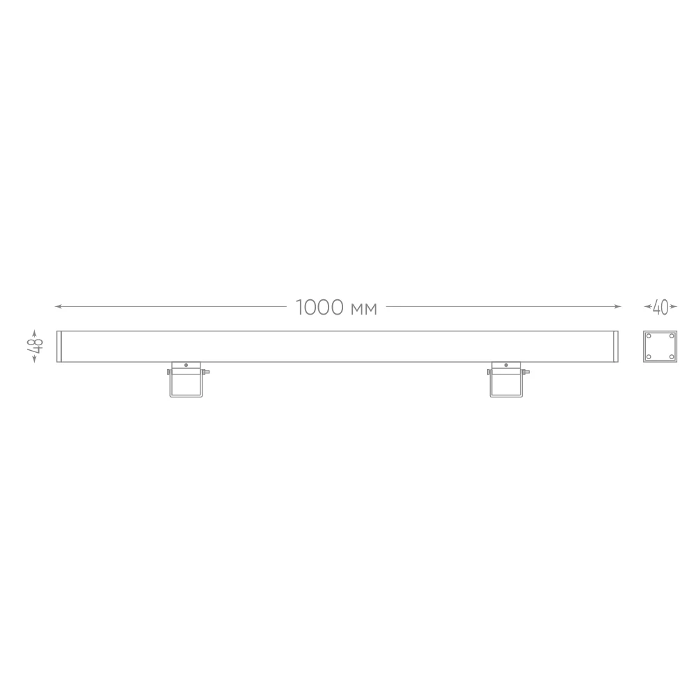 Светодиодный линейный прожектор для подсветки стен Feron LL-889 18W 2700K 85-265V IP65 (32155) - Viokon.com