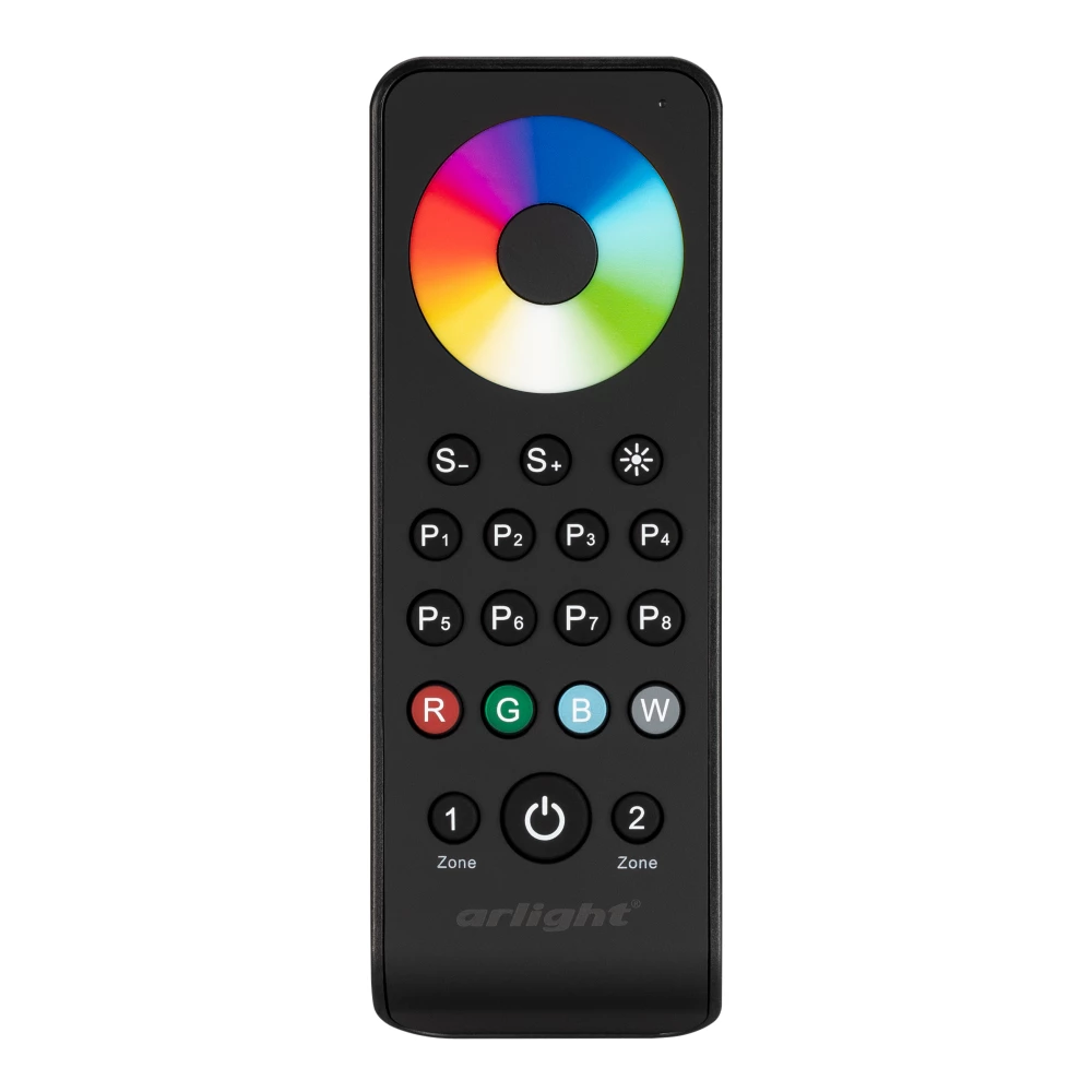 Пульт SMART-R43-RGBW Black (2 зоны, 2.4G) (Arlight, IP20 Пластик, 5 лет) 031938 - Viokon.com