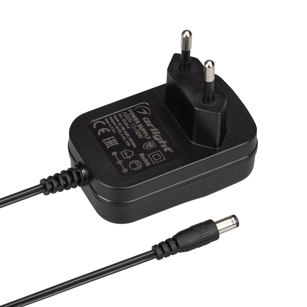 Блок питания ARDV-12-5BW (5V, 2.4A, 12W) (Arlight, Адаптер, 3 года) 034846 - Viokon.com