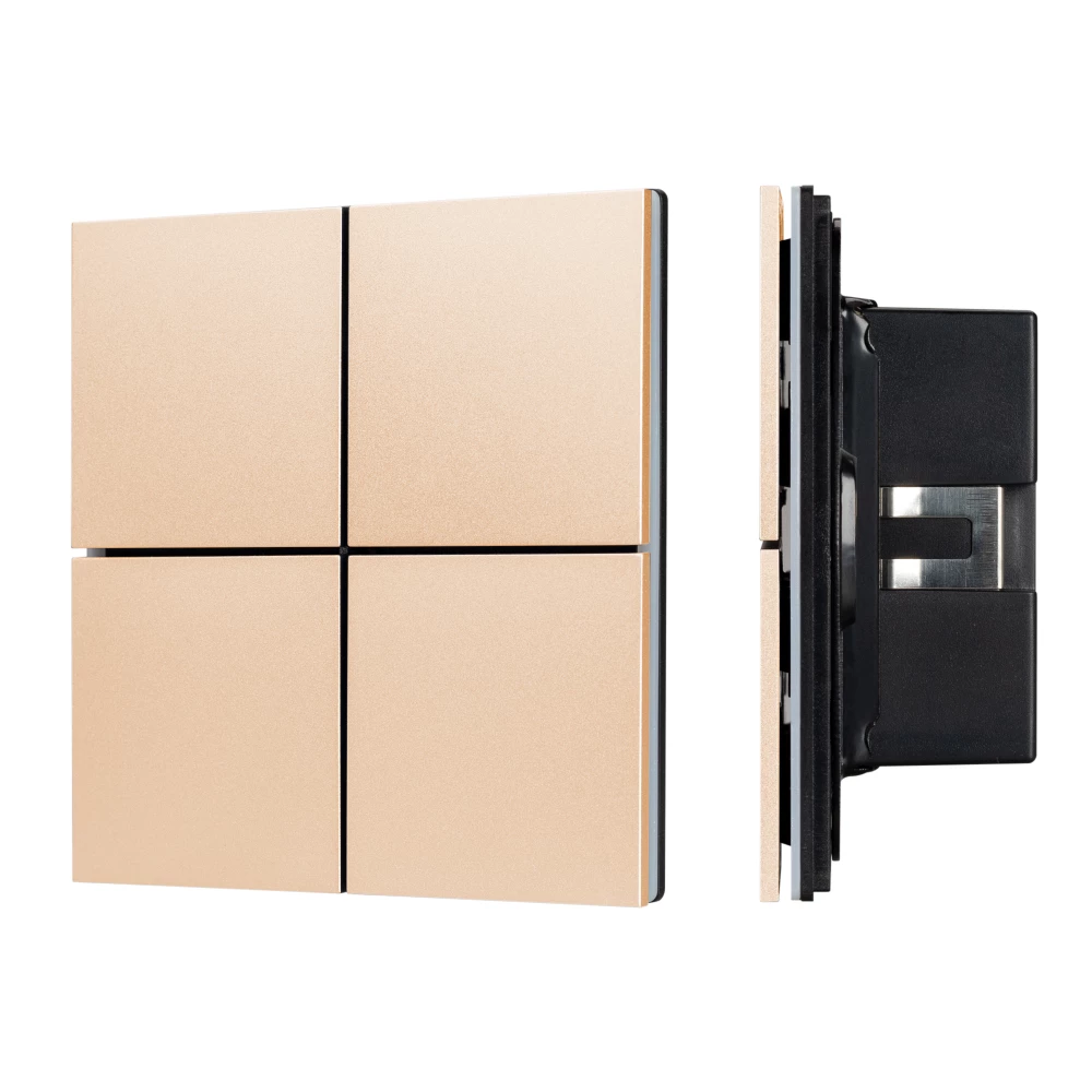 INTELLIGENT ARLIGHT Кнопочная панель KNX-304-23-IN Champagne (BUS, Frameless) (IARL, IP20 Металл, 2 года) 039665 - Viokon.com
