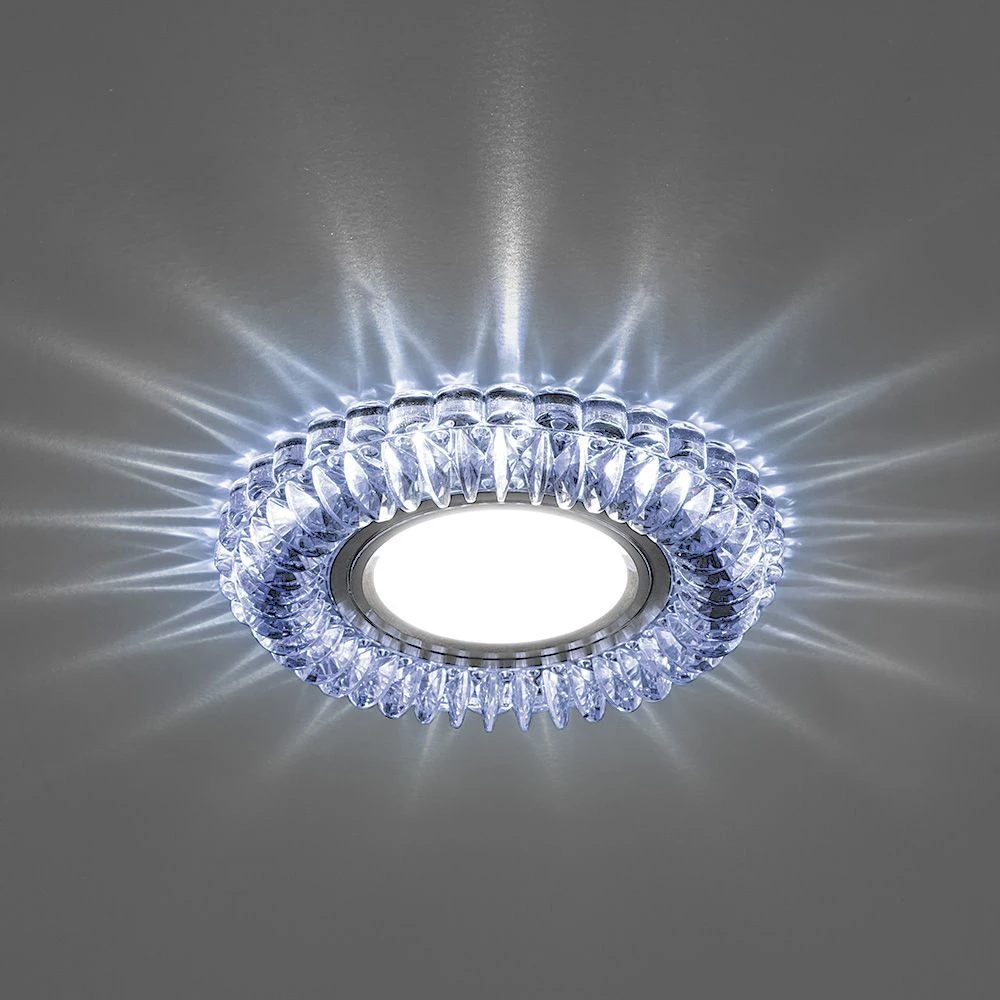 Светильник встраиваемый с синей LED подсветкой Feron CD904 потолочный MR16 G5.3 прозрачный (32542) - Viokon.com