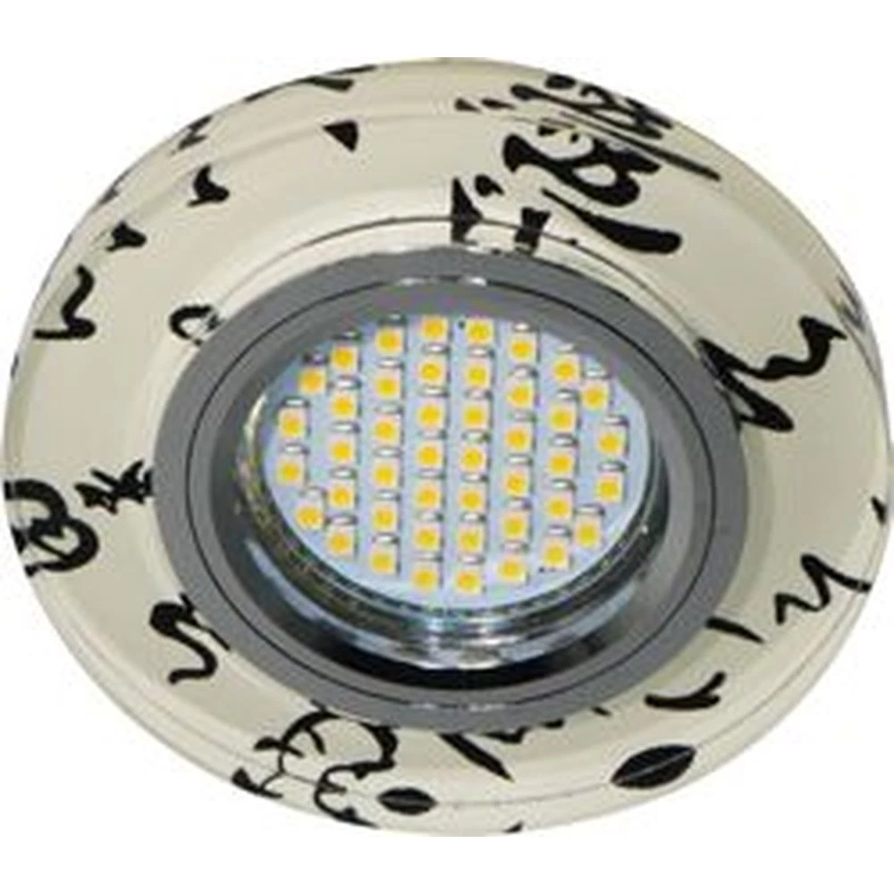Светильник встраиваемый с белой LED подсветкой Feron 8445-2 потолочный MR16 G5.3 черно-белый (28586) - Viokon.com