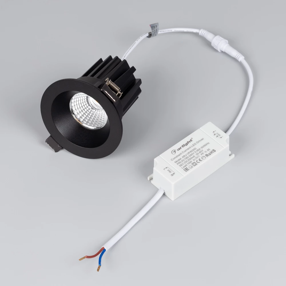 Светильник MS-ATOLL-BUILT-R86-10W Warm3000 (BK, 60 deg, 230V) (Arlight, IP54 Металл, 5 лет) 041573 - Viokon.com