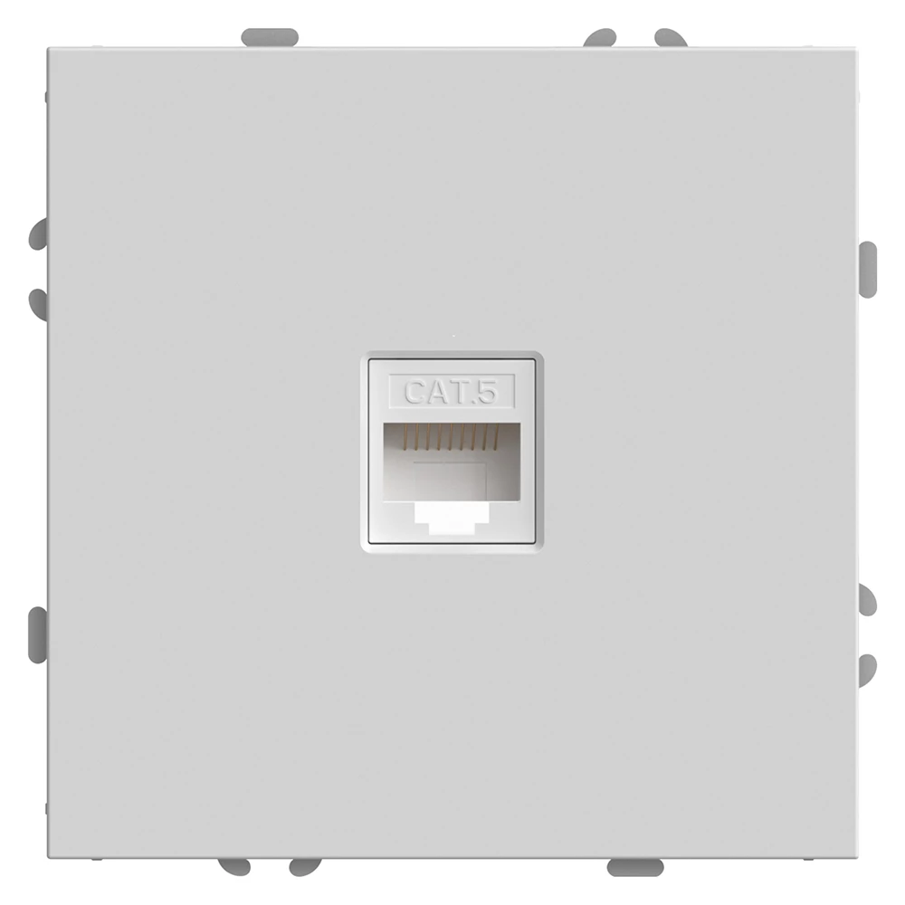 Розетка компьютерная 1-местная RJ-45 (механизм), STEKKER, серия Эмили, RST00-5117-01, белый фарфор, soft touch (49873) - Viokon.com