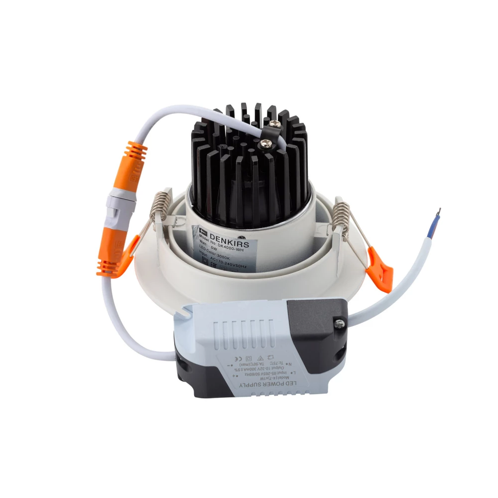 DK4000-WH Встраиваемый светильник IP 20 5 Вт LED 3000 белый алюминий - Viokon.com